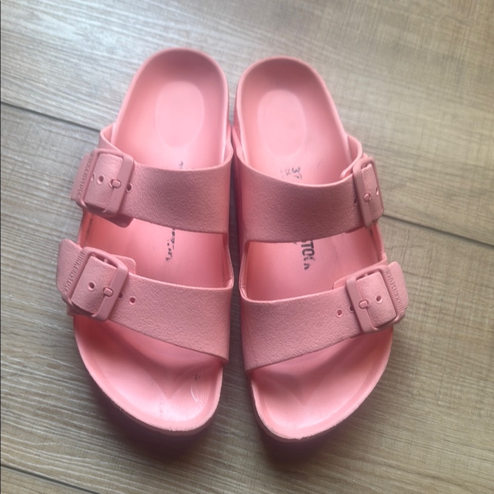 Birkenstock Peachy Pink Double Strap EVA Sandals - Picture 2 of 4